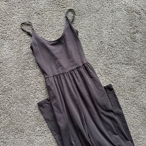 Charcoal Gray Cotton Jumpsuit